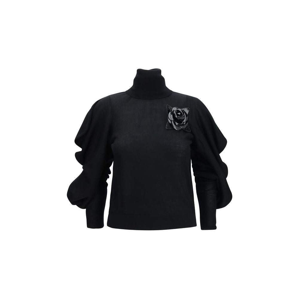 Blumarine Black Wool Oves Aries Turtleneck