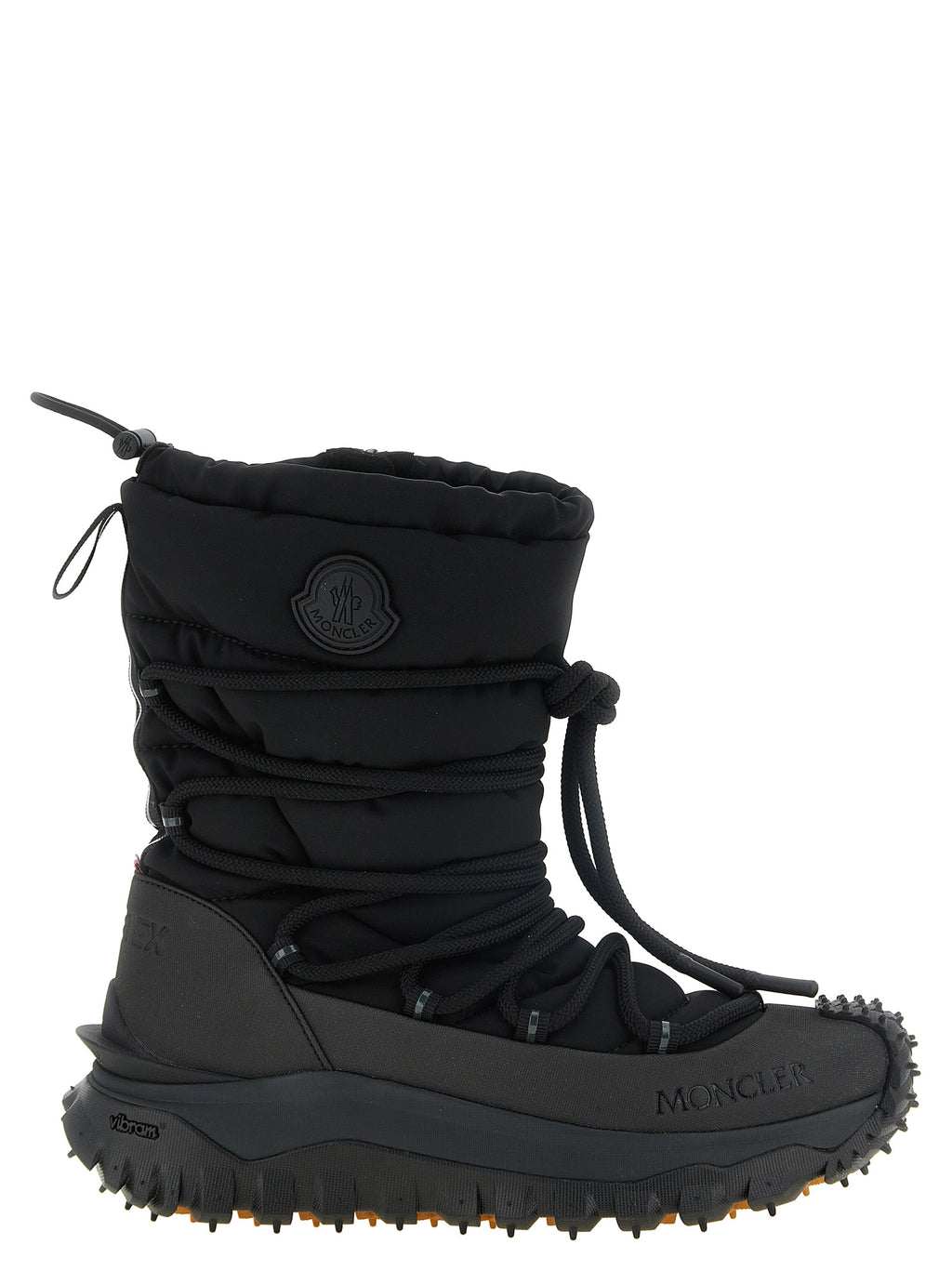 Moncler Black Polyamide Lace-Up Boots