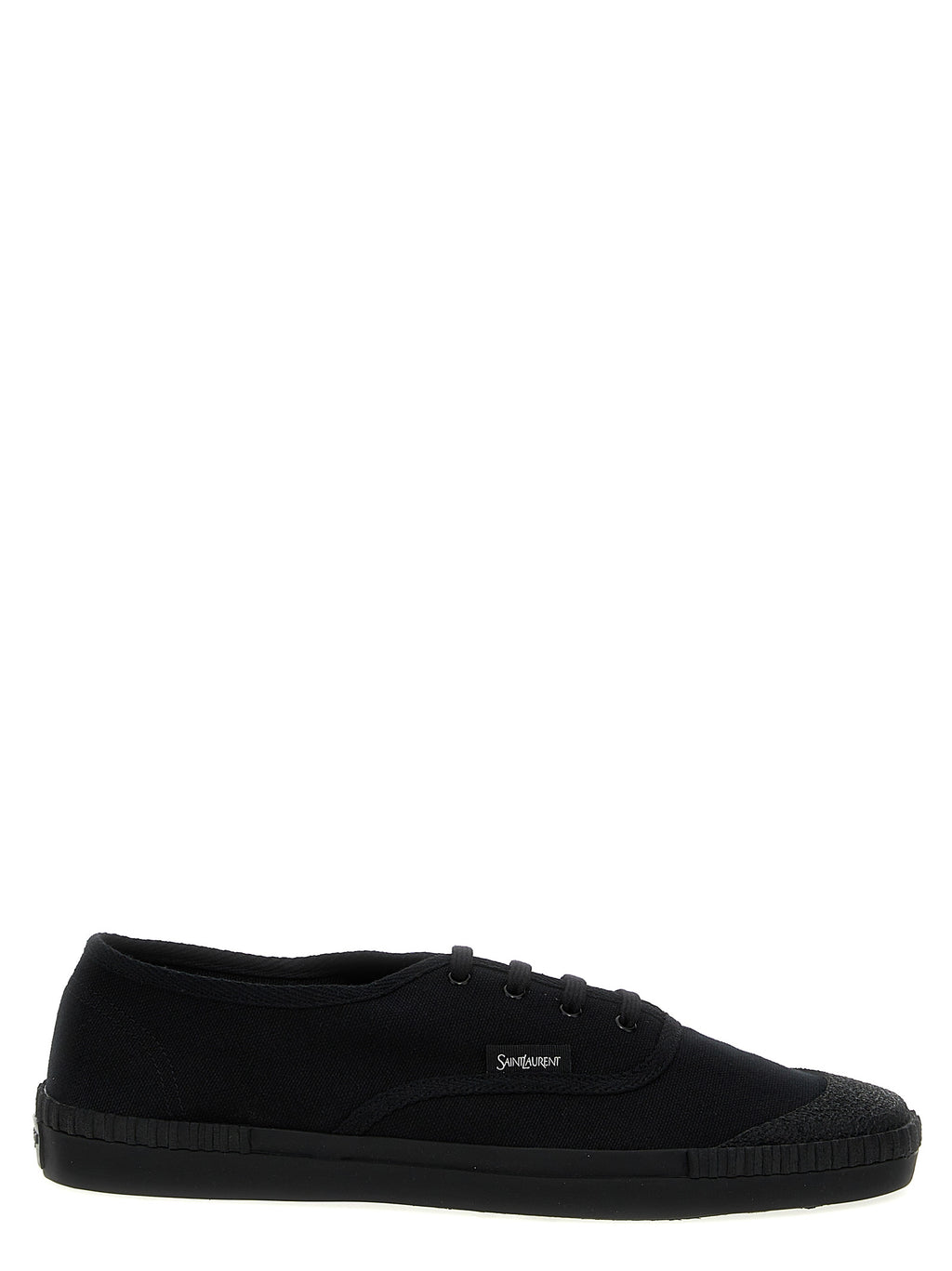 Saint Laurent Black Cotton Low Top Sneakers