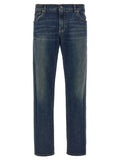 Dolce & Gabbana Blue Cotton Straight-Leg Jeans