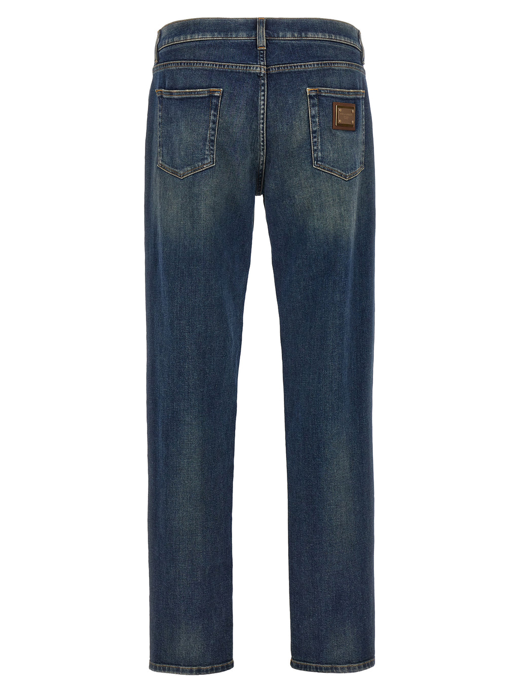 Dolce & Gabbana Blue Cotton Straight-Leg Jeans