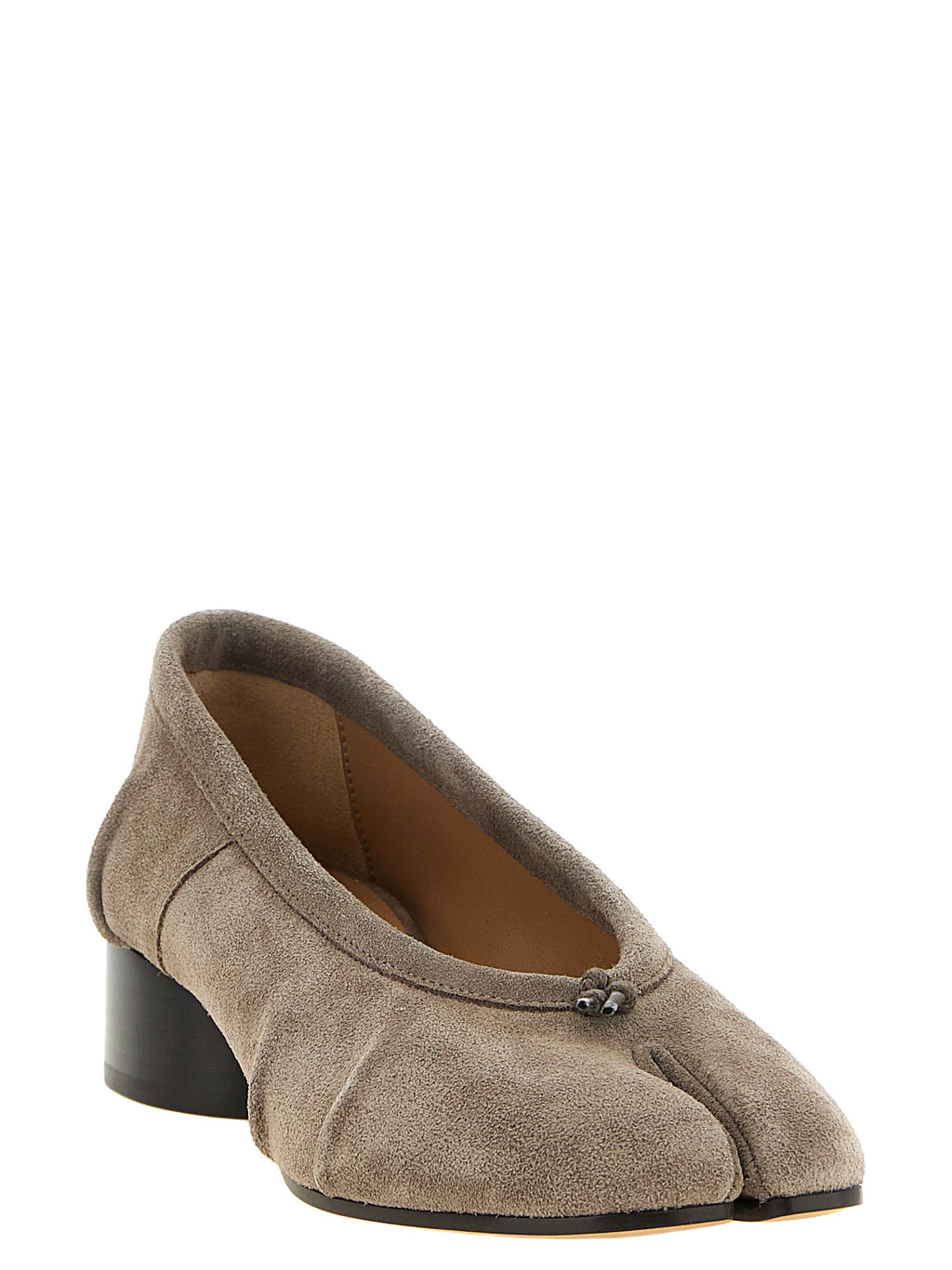 Maison Margiela Gray Calfskin Mid Heel Pumps