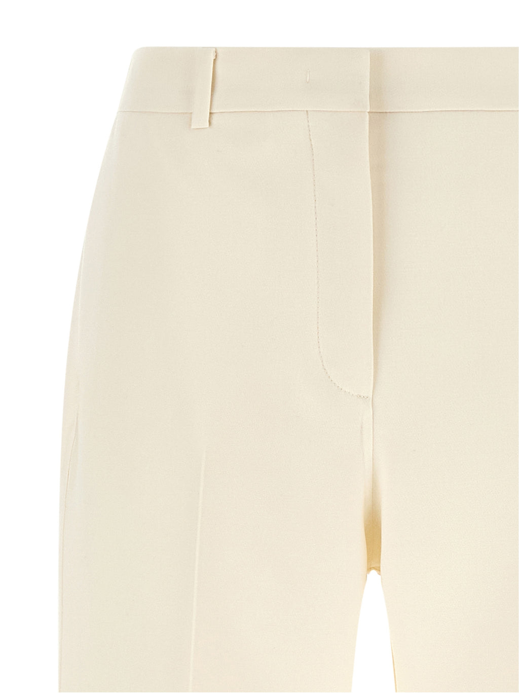 Fendi White Virgin Wool Dress Pants