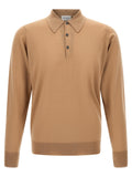 JOHN SMEDLEY Beige Merino Wool Polo Shirt