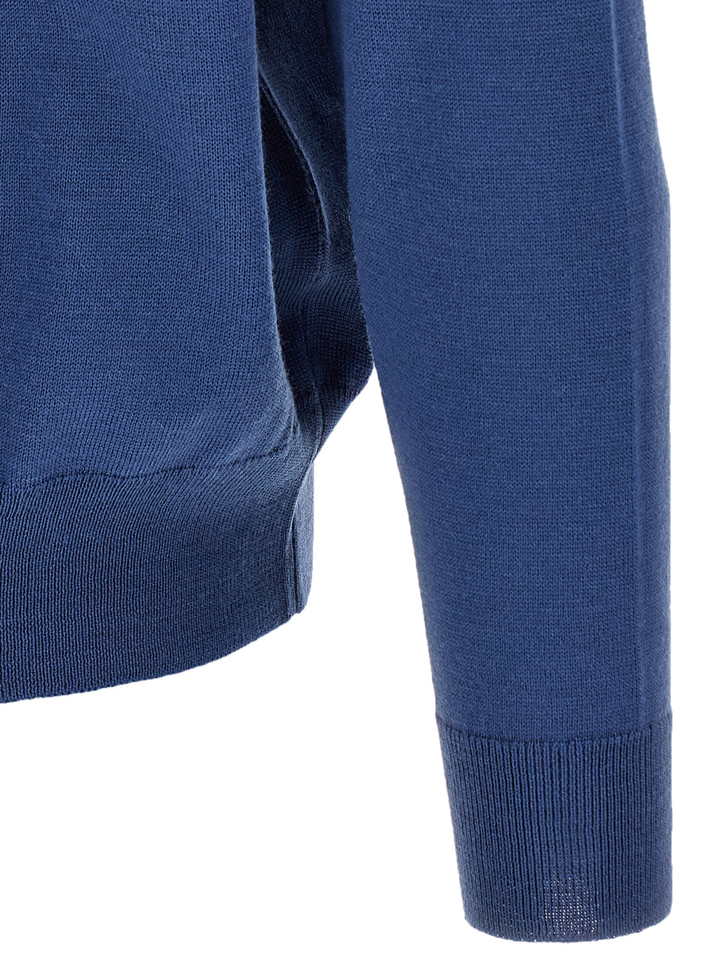 JOHN SMEDLEY Blue Merino Wool Blouse