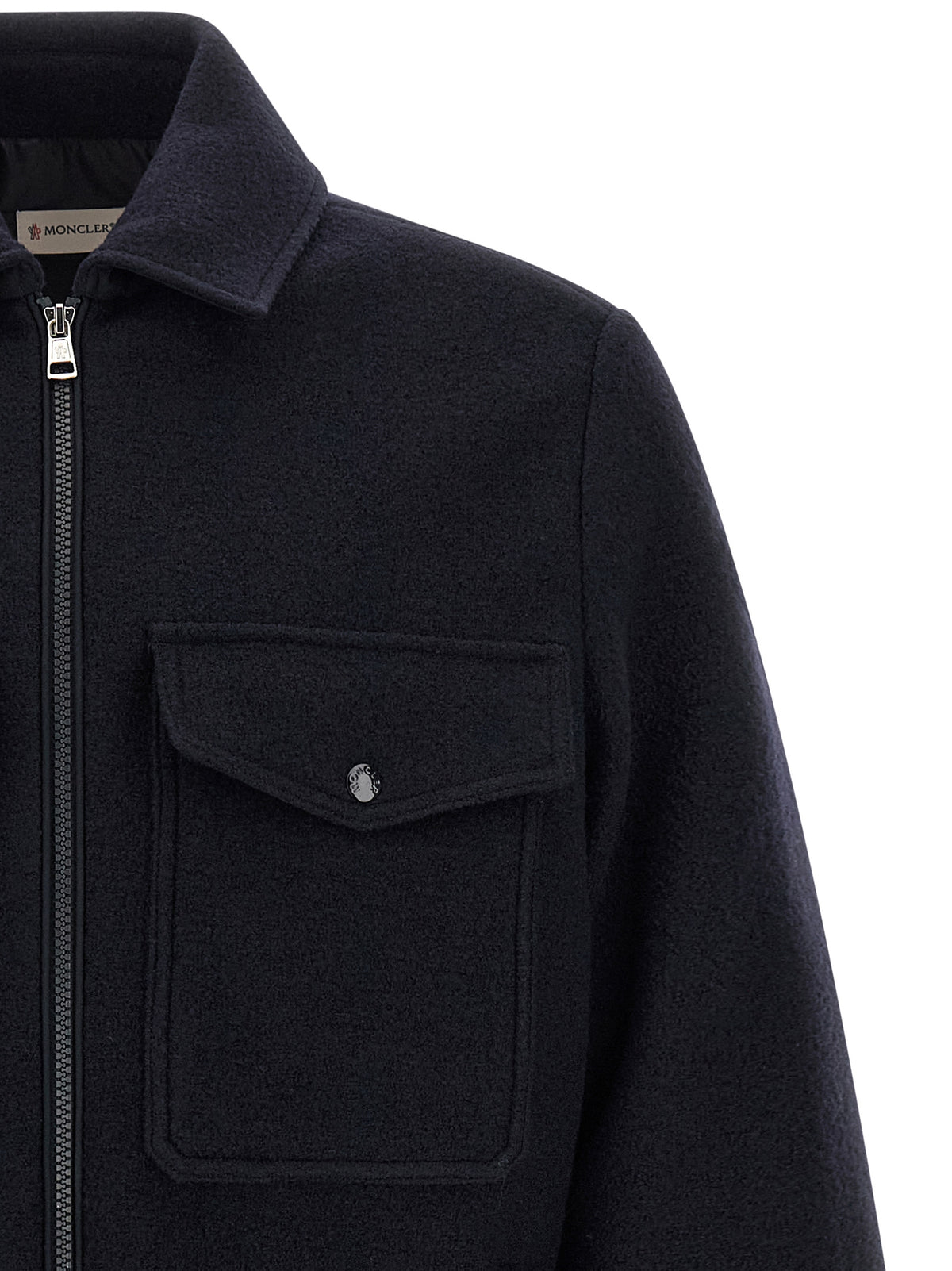 Moncler Blue Virgin Wool Blouse