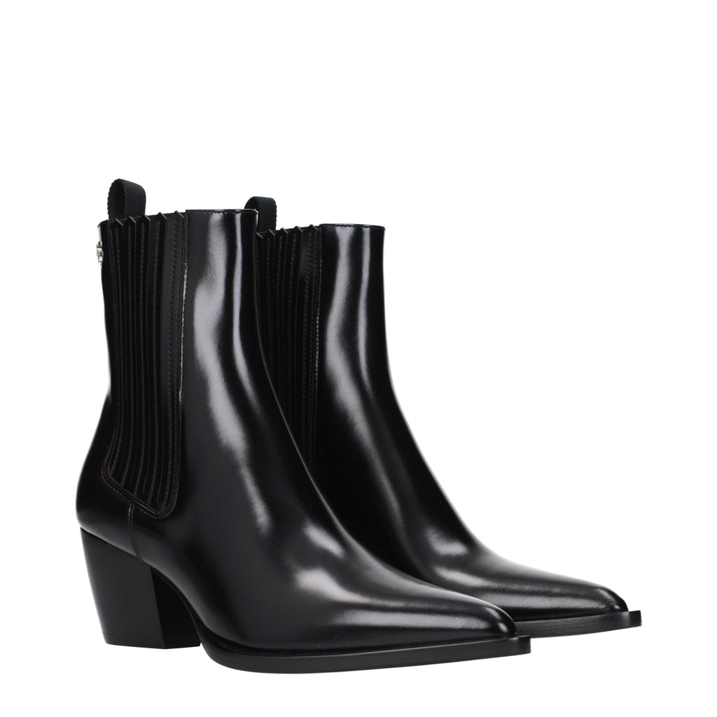 Christian Dior Black Leather Ankle Boots