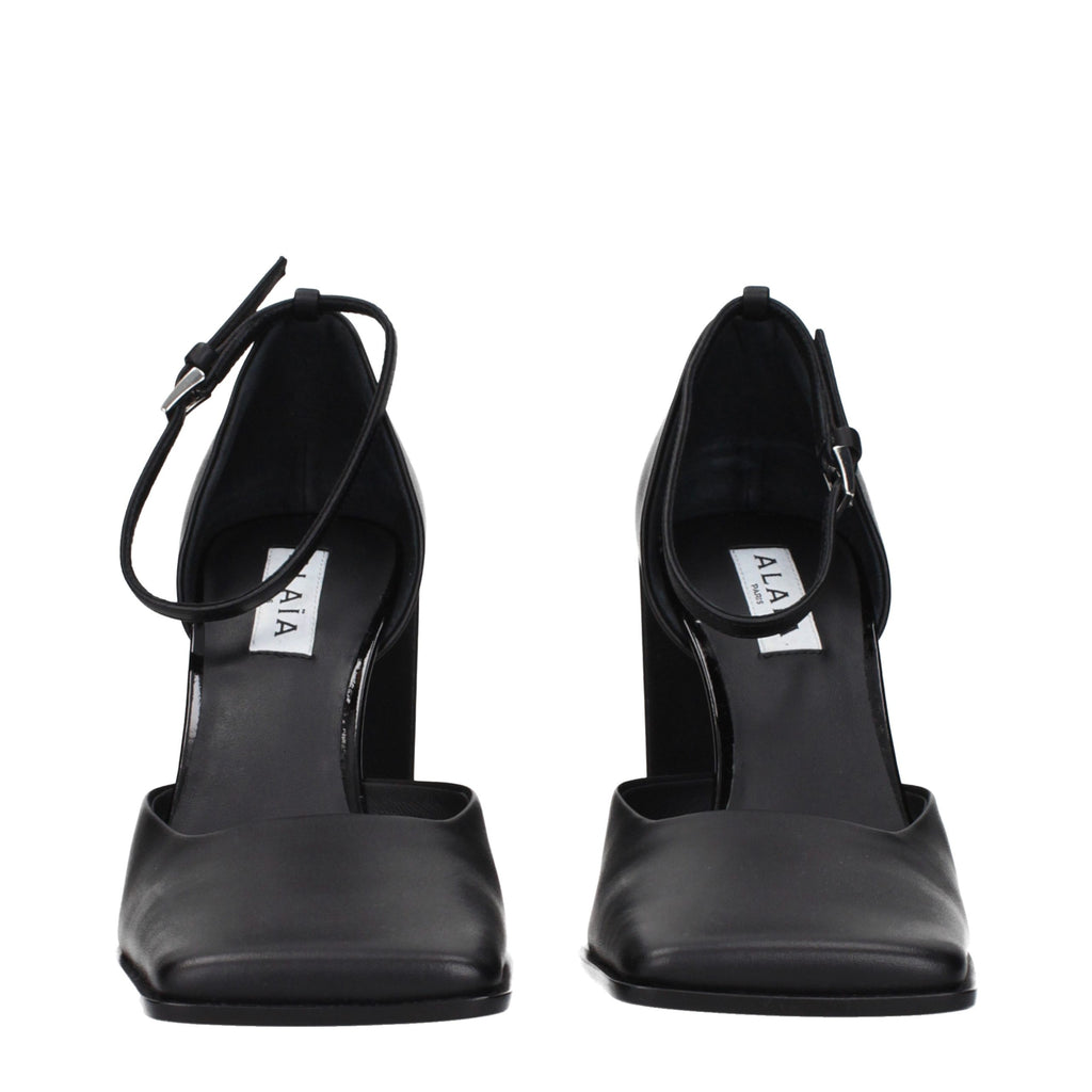 Alaïa Black Leather High Heel Pumps