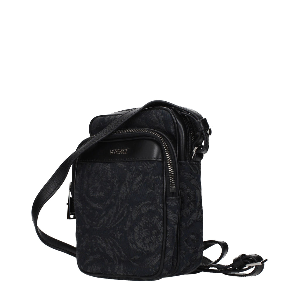 Versace Black Fabric Crossbody Bag