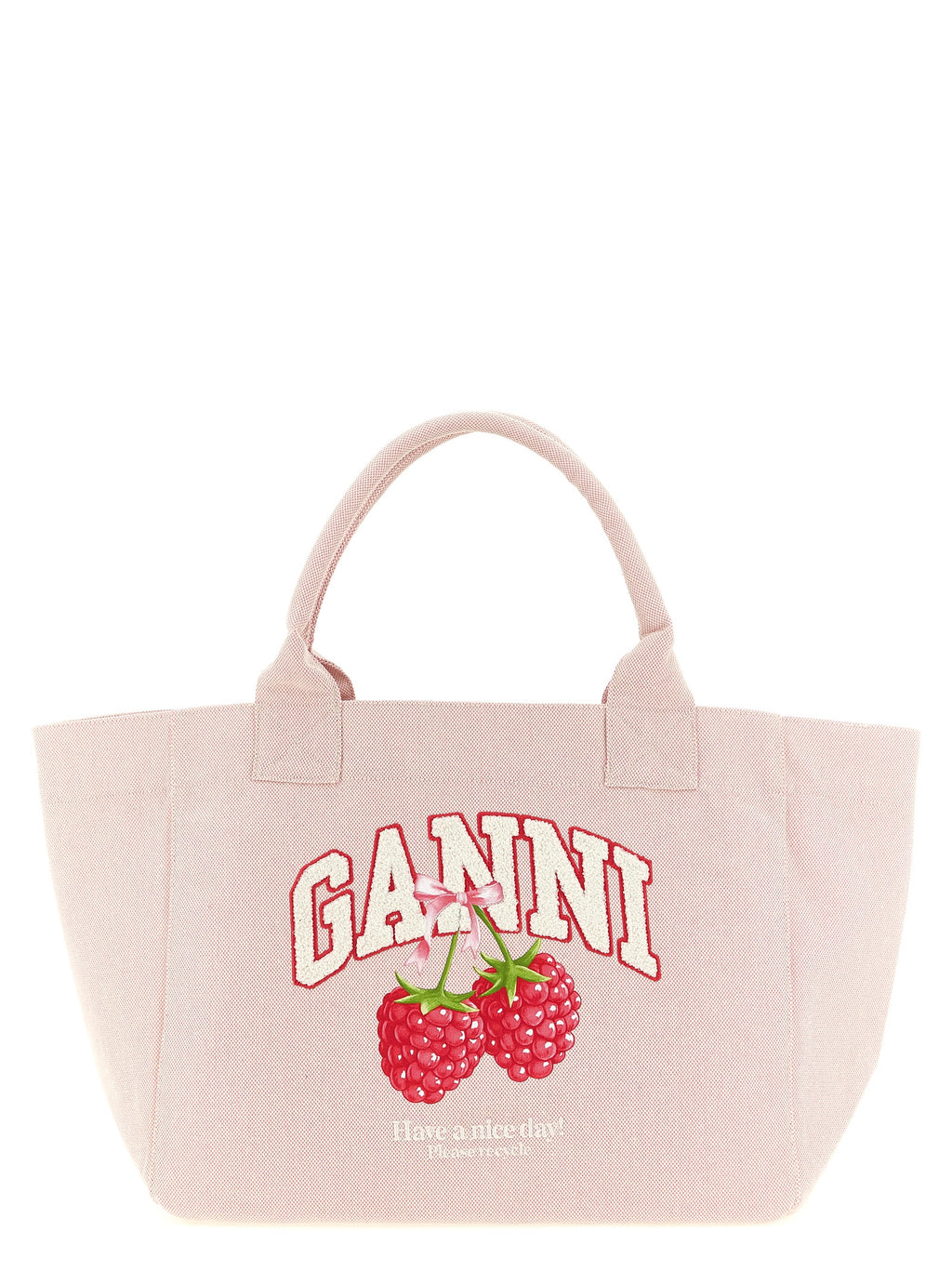 Ganni Multicolor Recycled Polyester Tote Bag