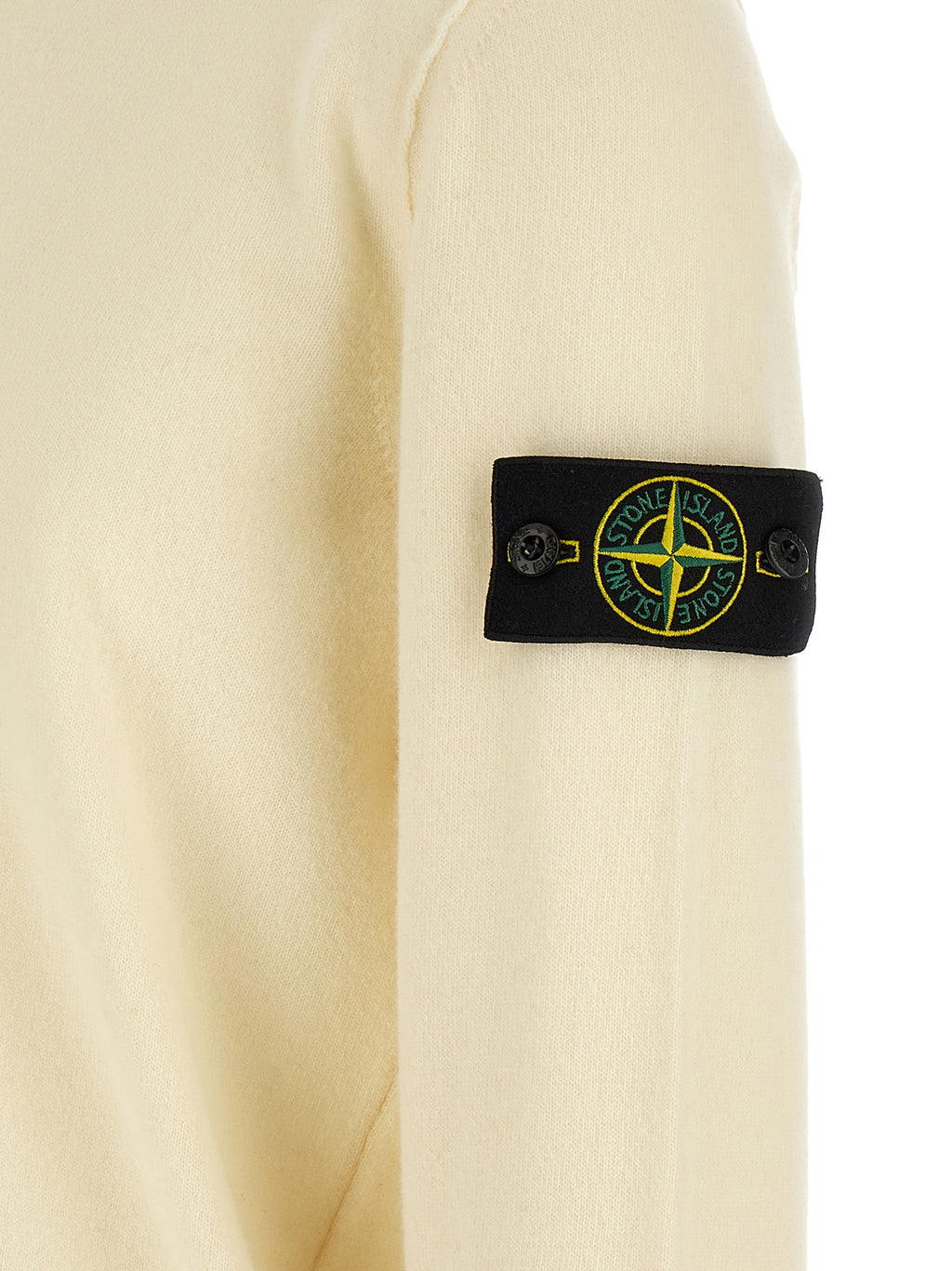 Stone Island White Virgin Wool Cardigan