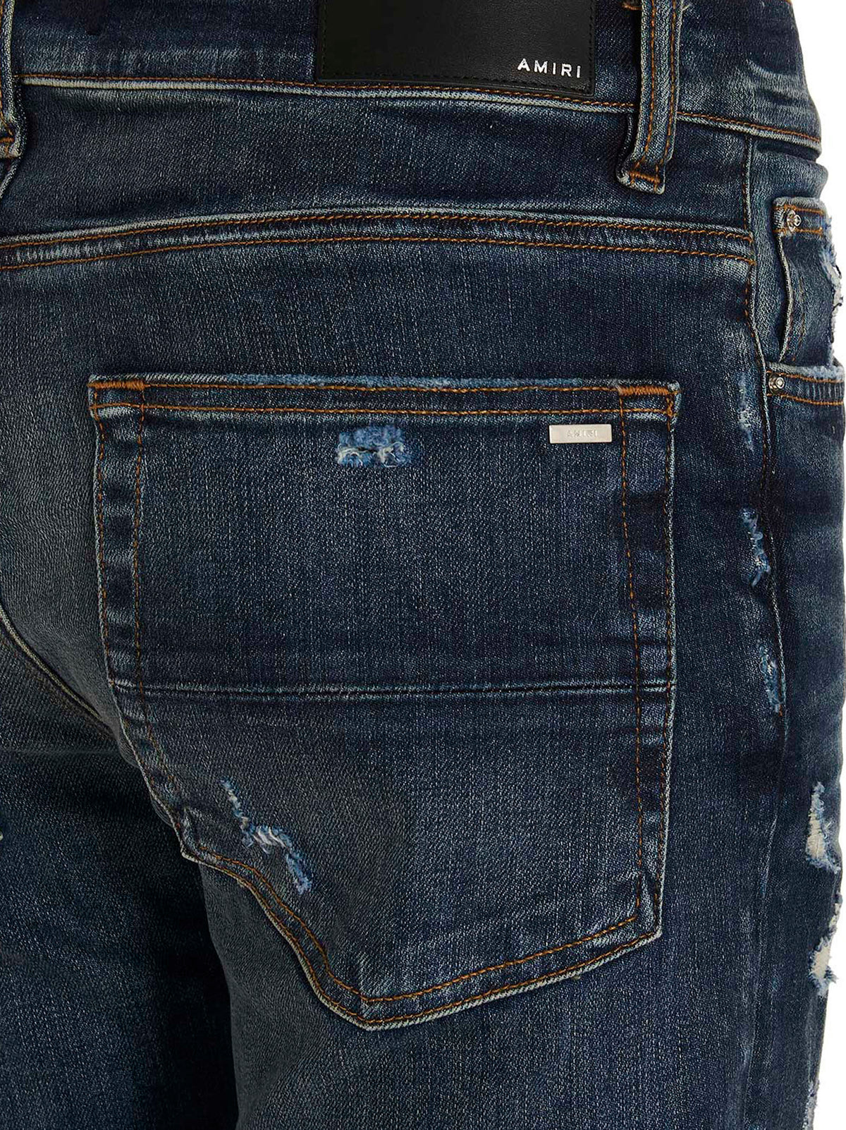 Amiri Blue Cotton Skinny Jeans