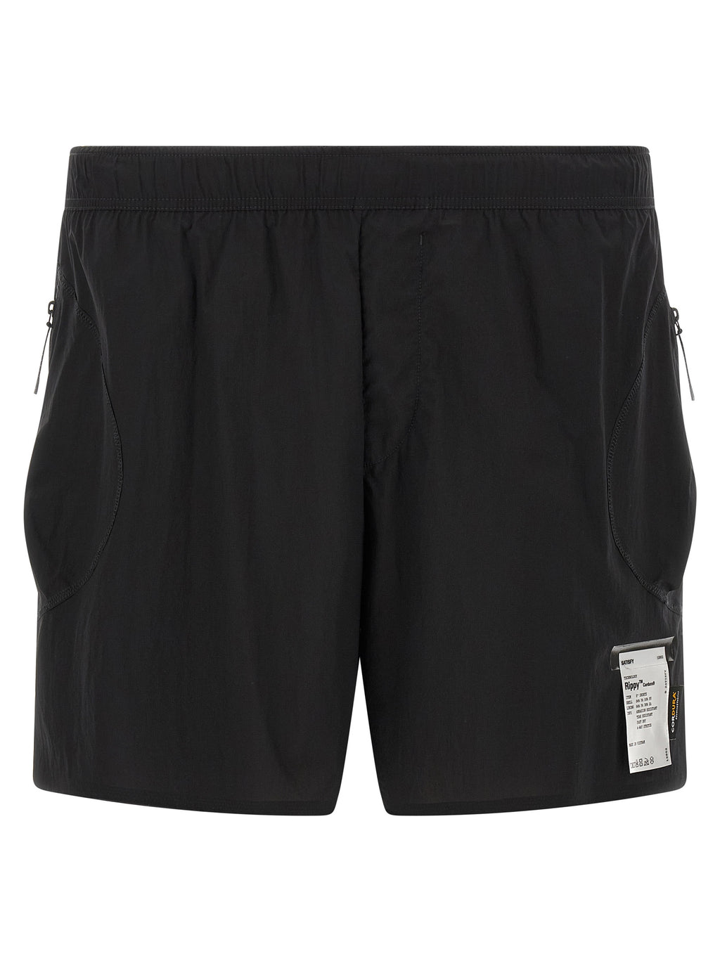 SATISFY Black Polyamide Bermuda Shorts