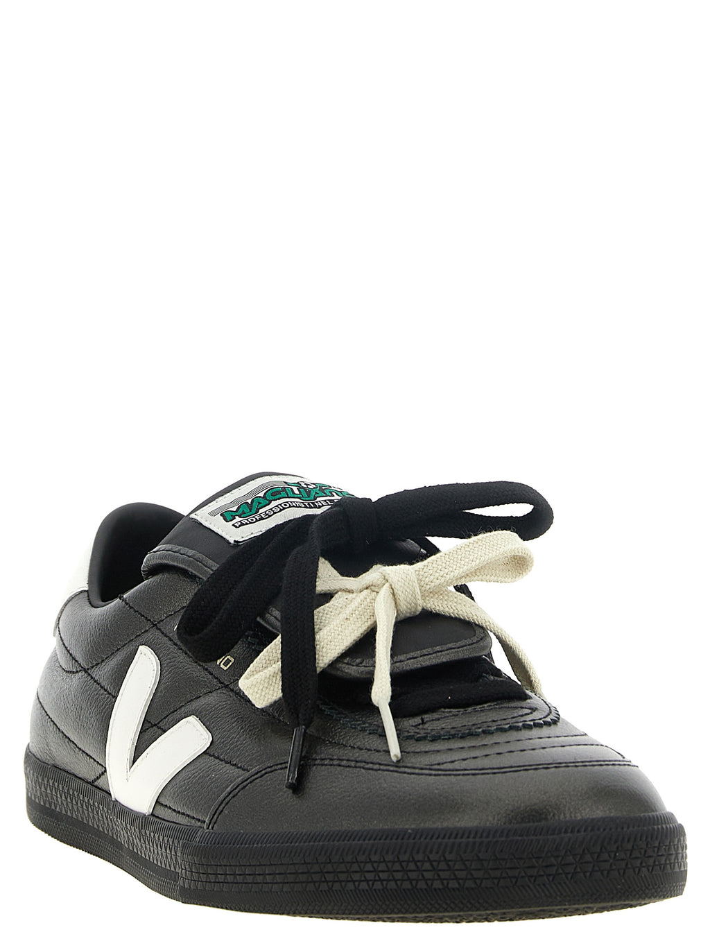 Veja Black Calfskin Low Top Sneakers