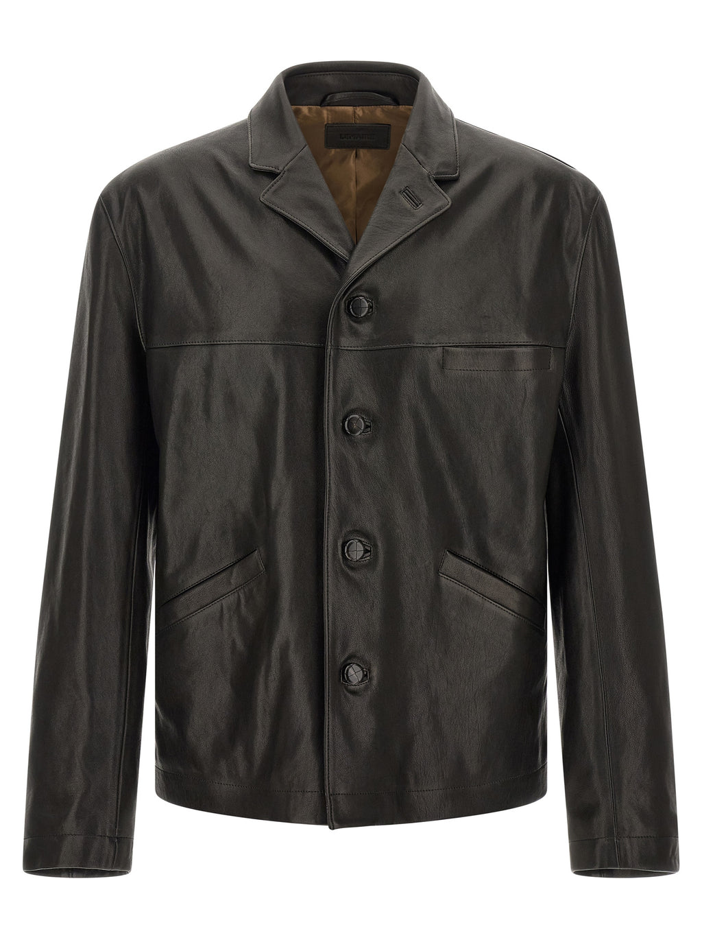 Lemaire Black Calfskin Leather Jacket