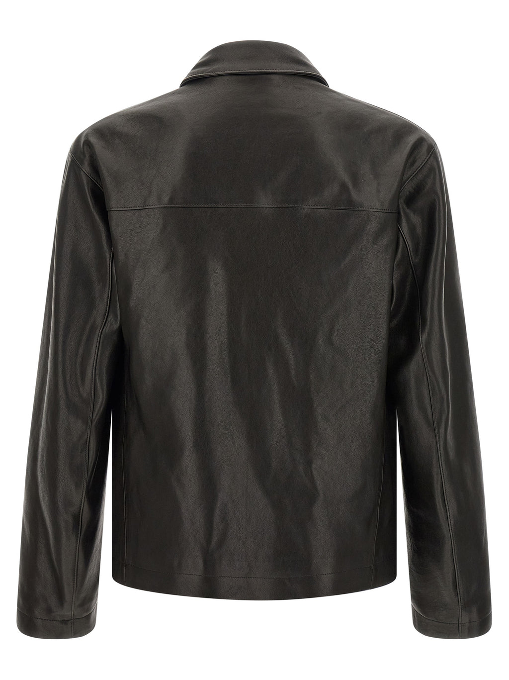 Lemaire Black Calfskin Leather Jacket