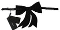 Silver Tone 100% Silk Crystal Embellished Women  Bowtie