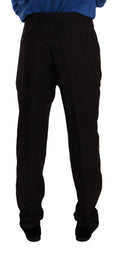 Brown Wool Skinny Formal Dress Pants