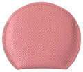 Pink Calfskin Leather Round Mirror Holder