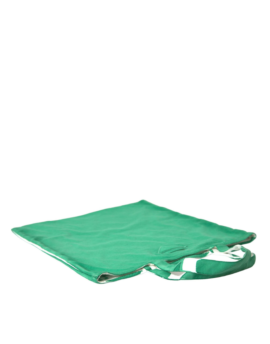 Green Jersey Fabric Logo Shoulder Shopping Tote Shopping Bag