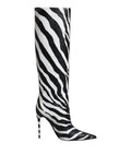 Dolce & Gabbana Black White Zebra Heels High Boots Shoes