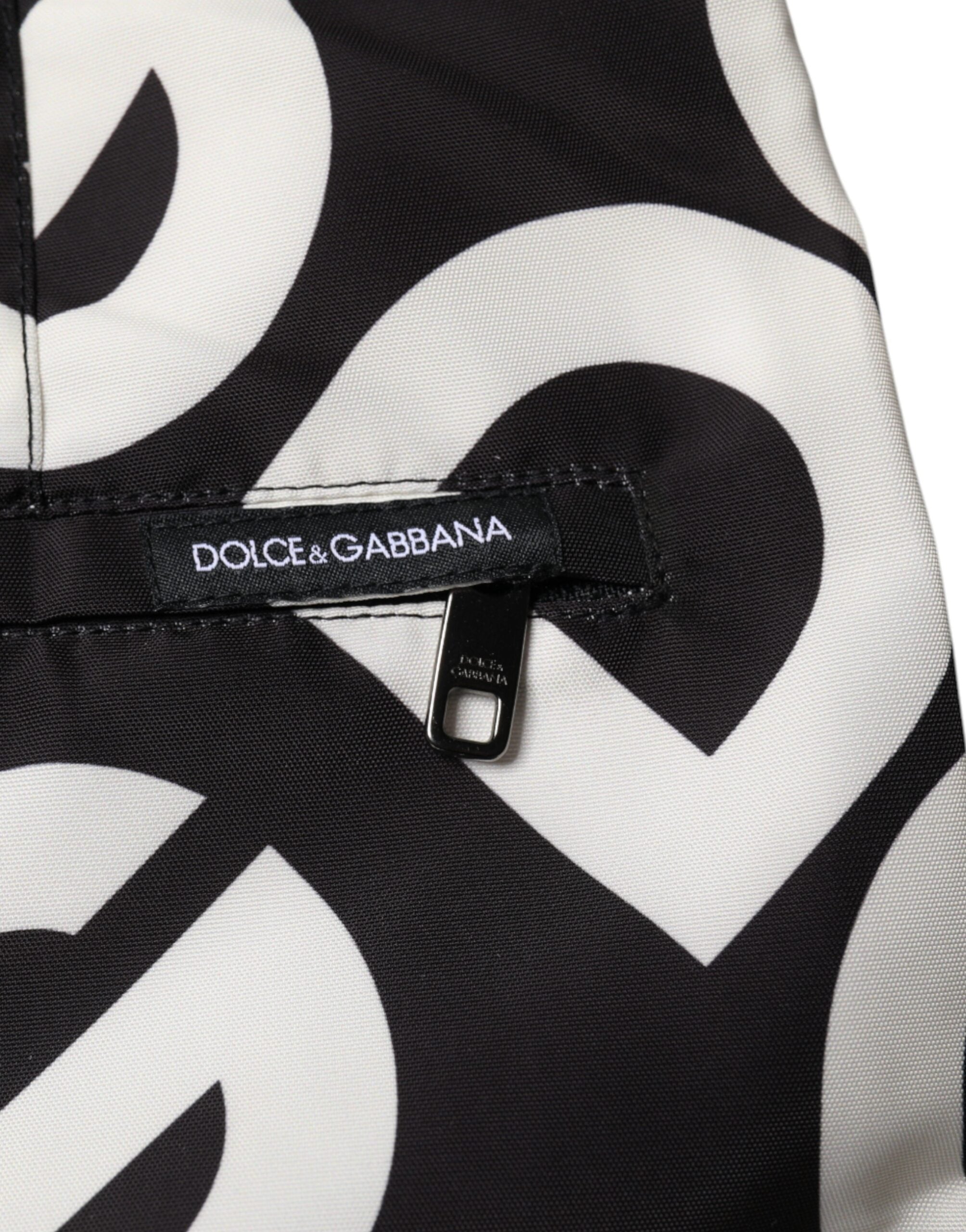 Black White Logo Beachwear Shorts Swimwear
