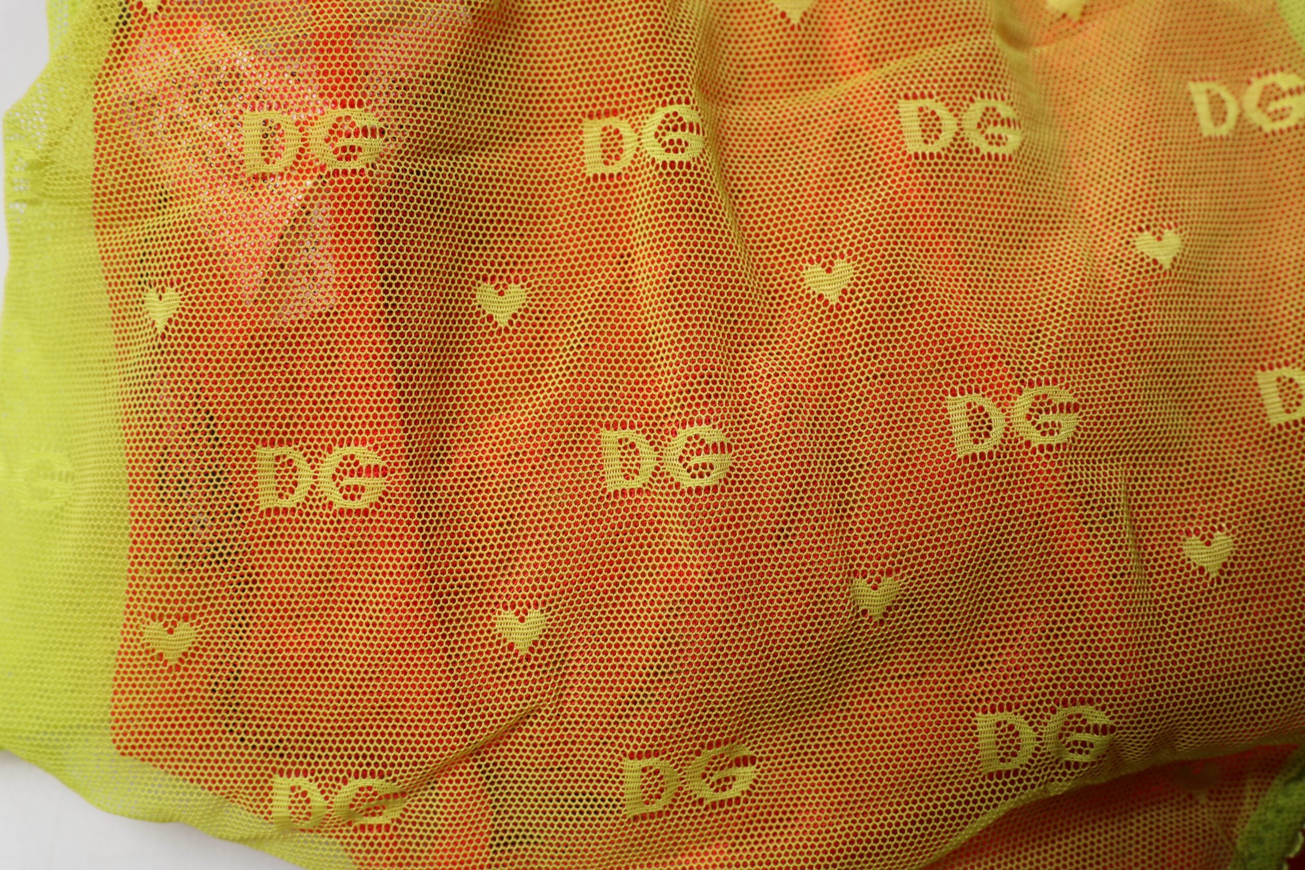 Red Yellow Tulle Mid Waist Panty Underwear