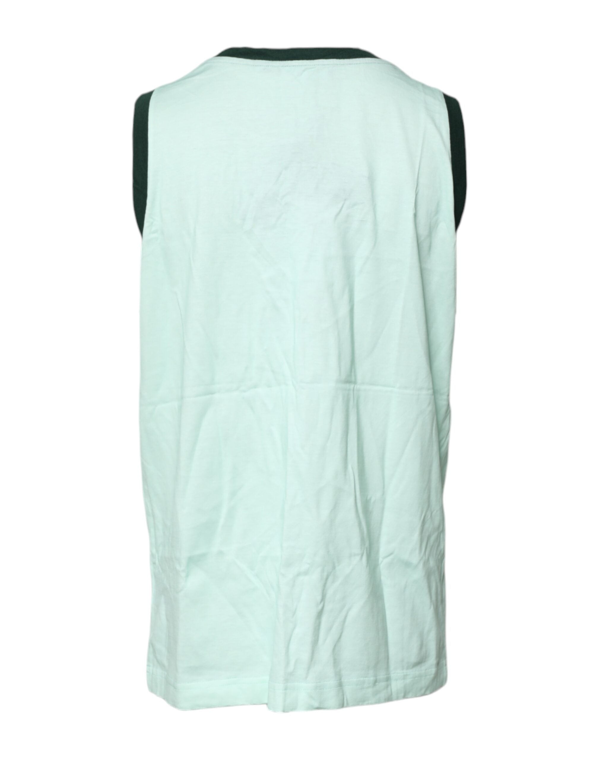 Light Green Graphic Print Sleeveless Tank T-shirt