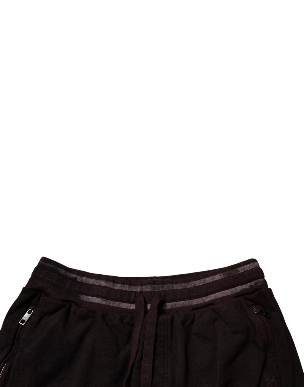 Maroon Cotton Logo Plaque Men Bermuda Shorts