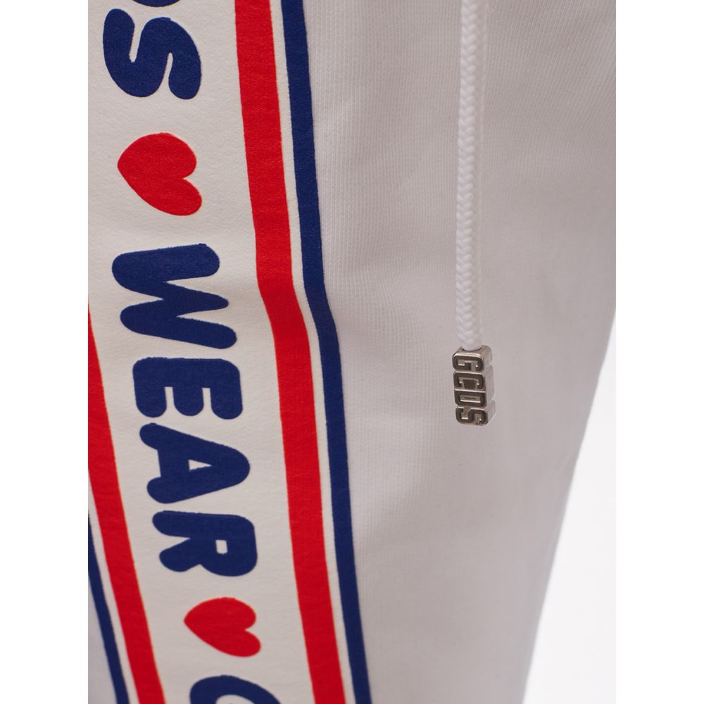 White Cotton Athletic Pants