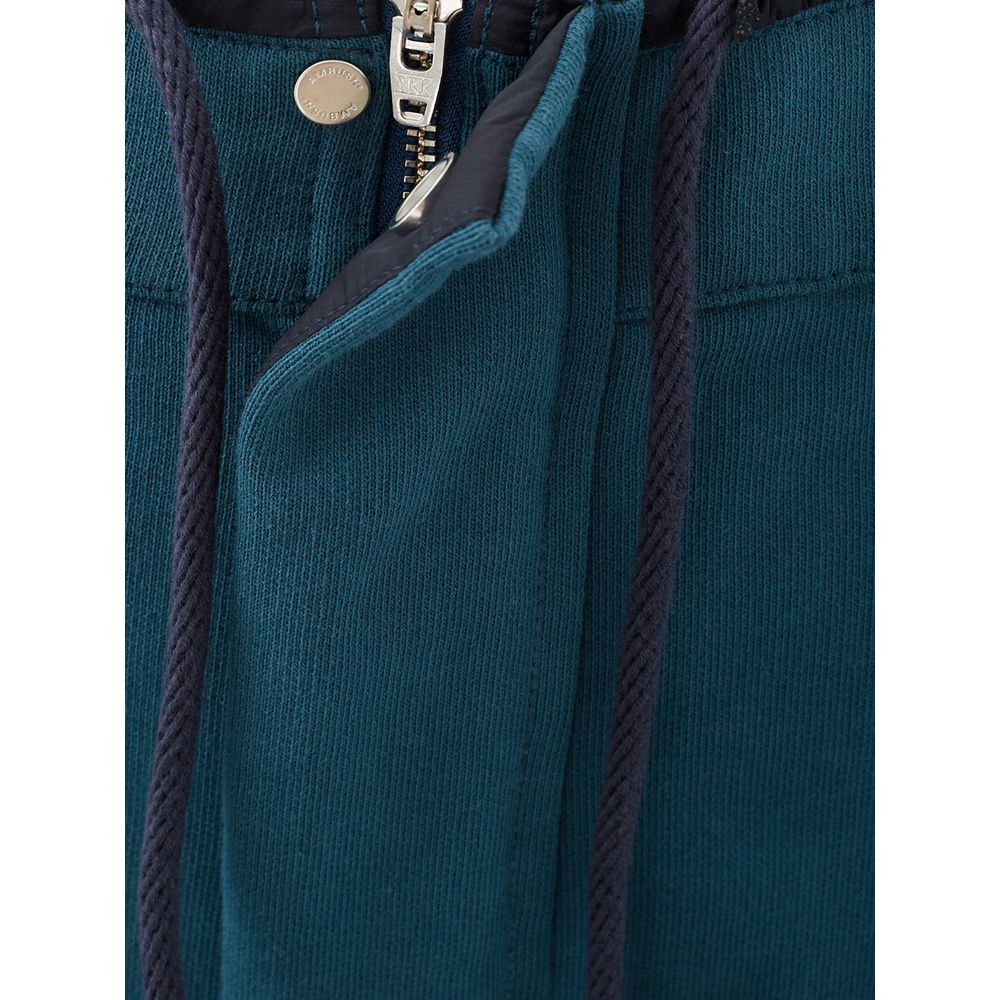 Blue Cotton Athletic Pants