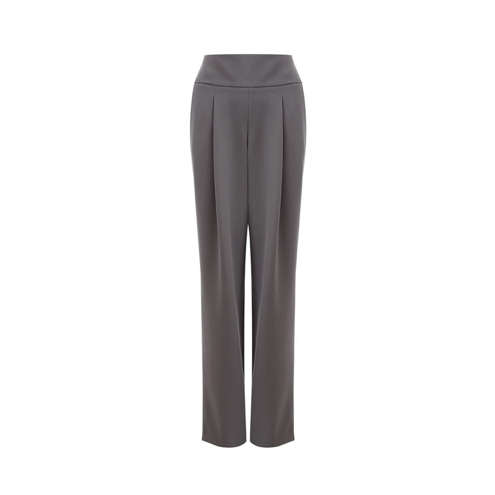 Gray Wool Casual Pants