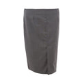 Gray Wool Midi Skirt