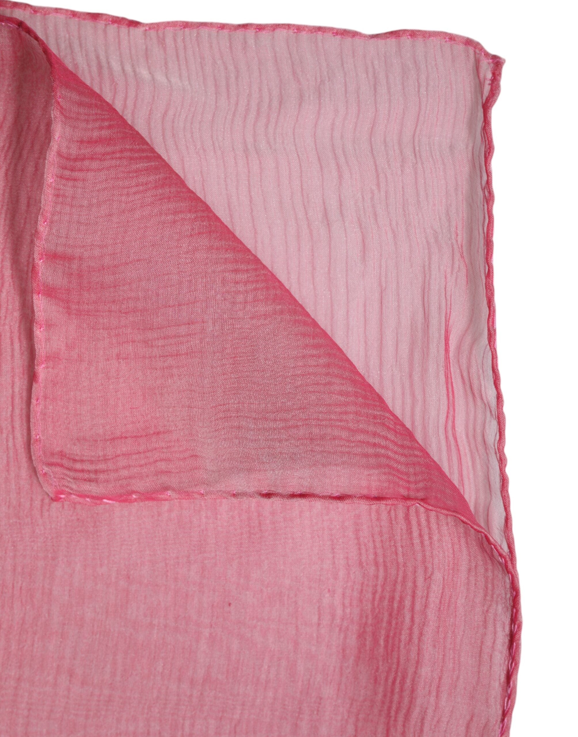 Pink Silk Rectangle Women Wrap Shawl Scarf