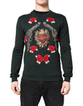 Black Sequined Embellished Pullover Sweater