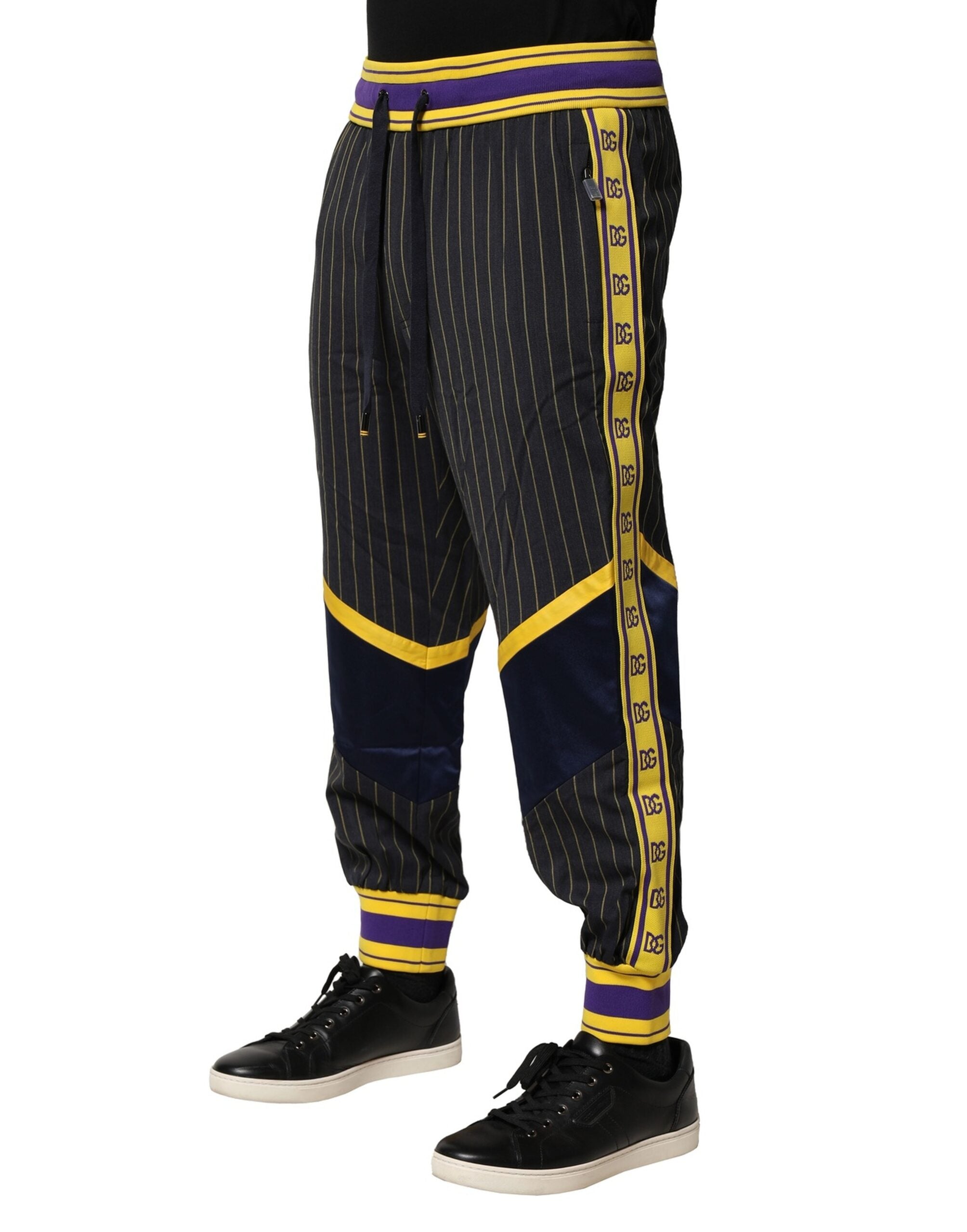 Multicolor Stripes Wool Jogger Pants