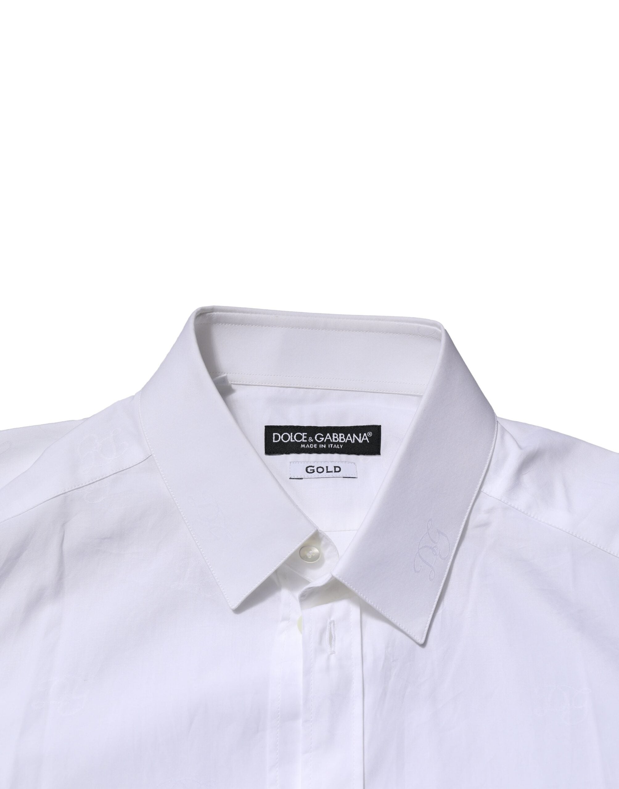 White GOLD Long Sleeves Dress Formal Shirt