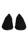 Black Suede Slip On Loafers Formal Shoes