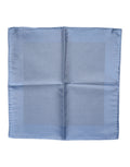 Light Blue Silk Square Men Foulard Scarf