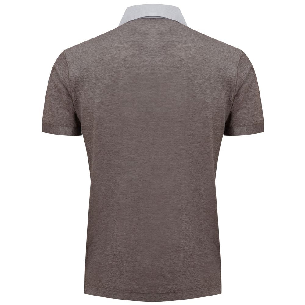 Bicolor Cotton Shortsleeve Shirt