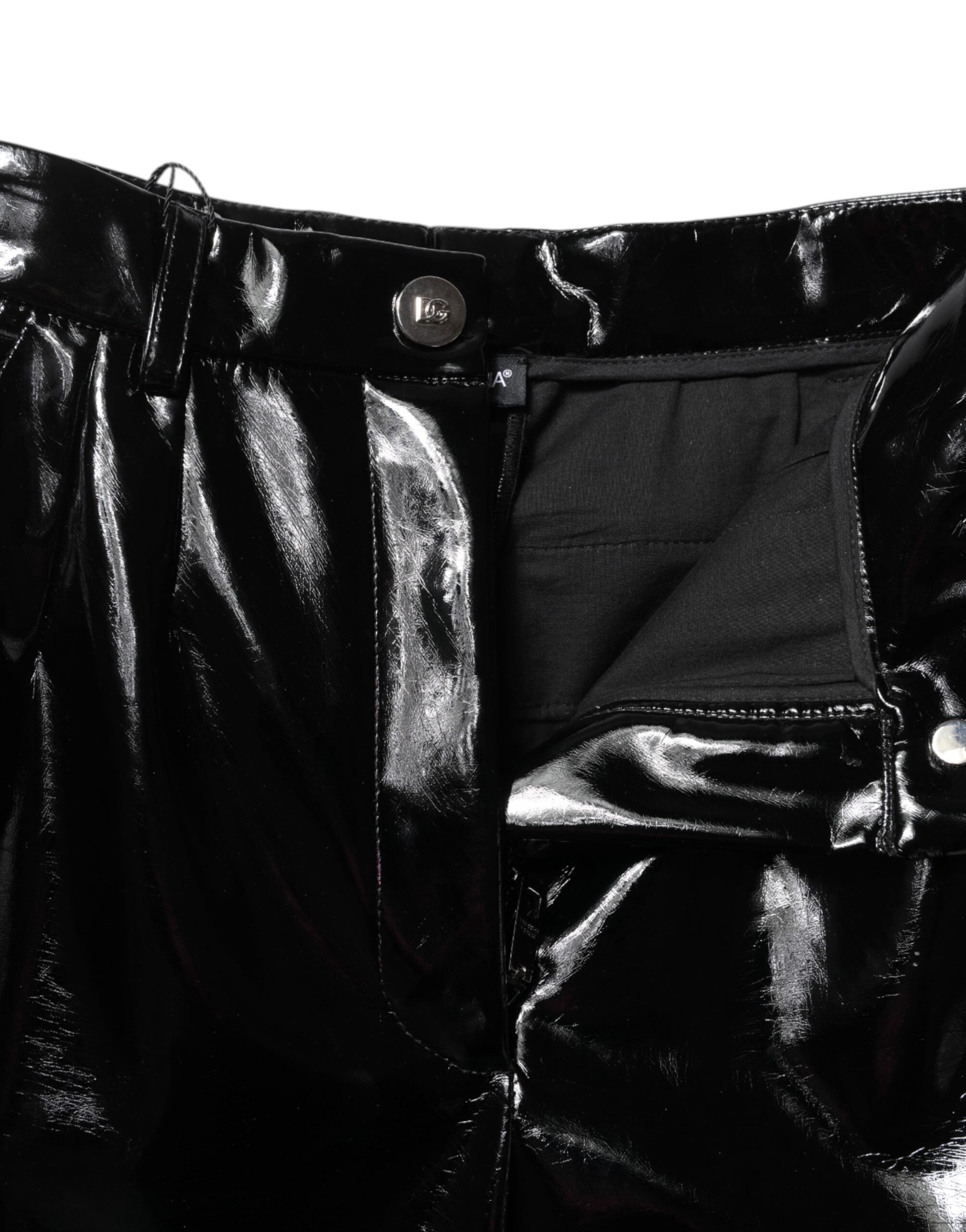 Black High Waist Cargo Bootcut Pants