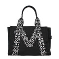 Black Fabric Shoulder Bag