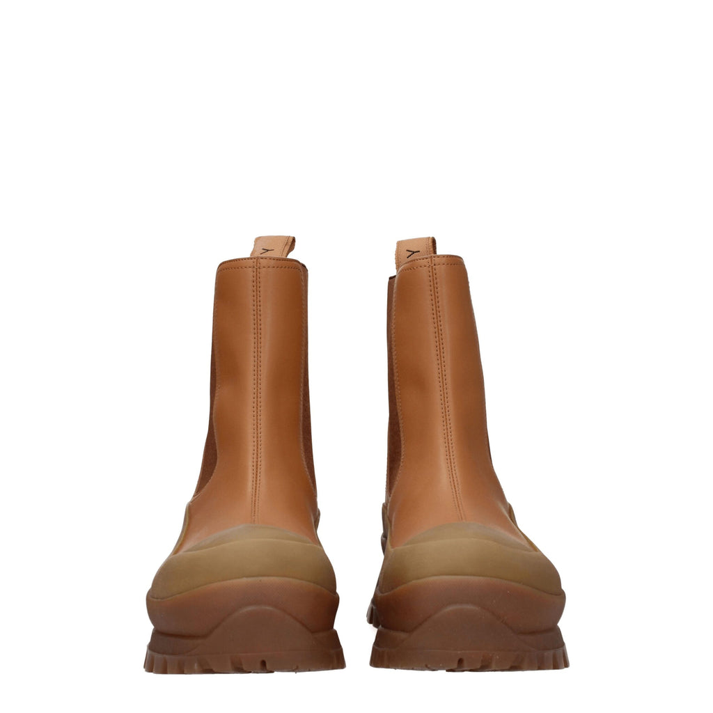 Brown Leather Ankle Boots