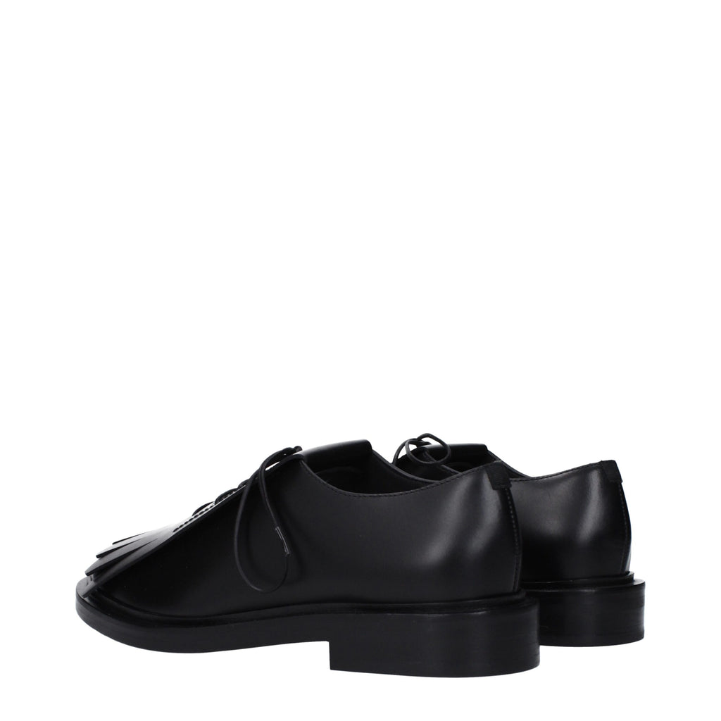 Black Leather Oxfords And Derbies