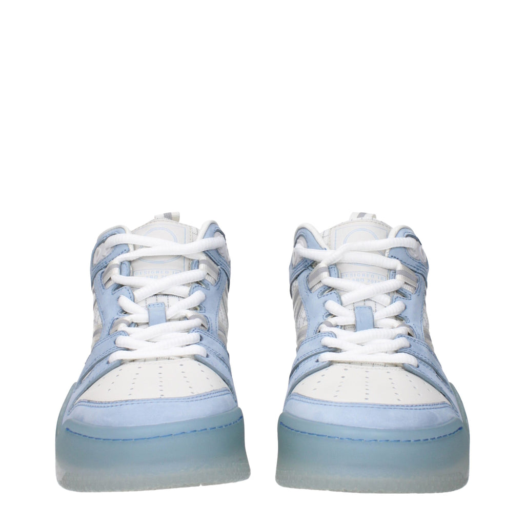 White Leather High Top Sneakers
