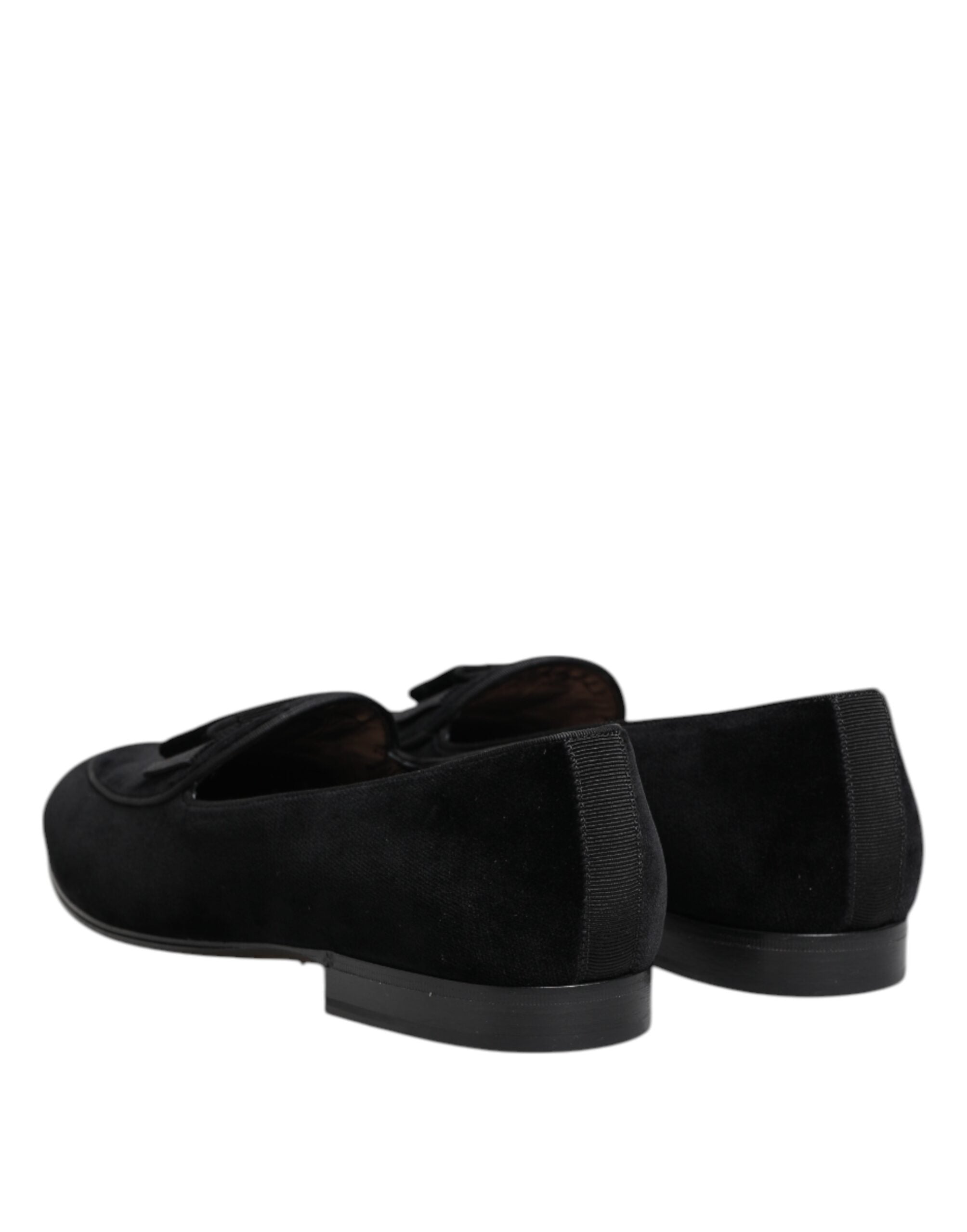 Black Velvet Loafers Formal Men Dress Shoes