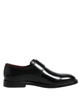 Dolce & Gabbana Black Leather Monk Strap Derby Formal Shoes