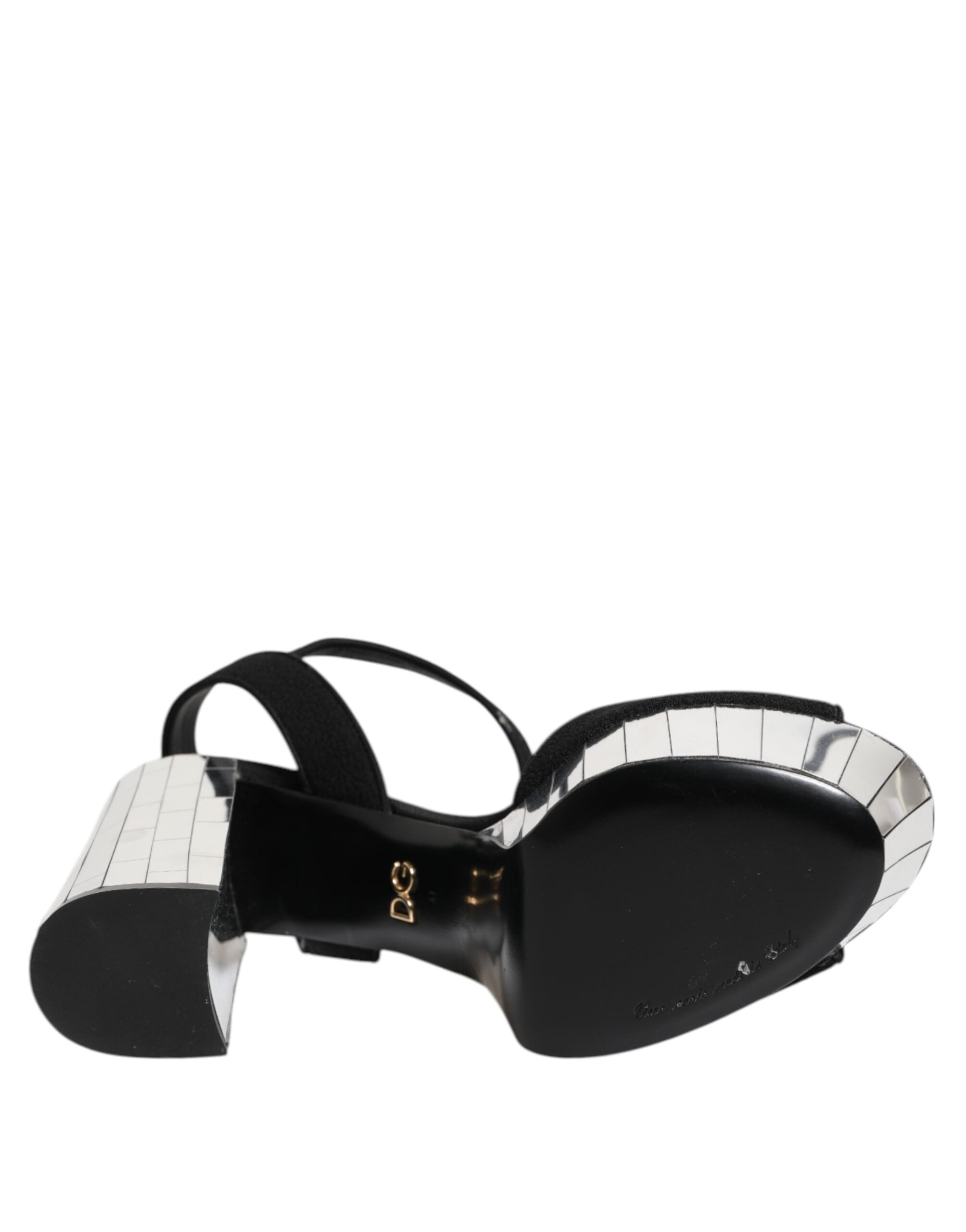 Black Crystal Ankle Strap Keira Sandal Shoes
