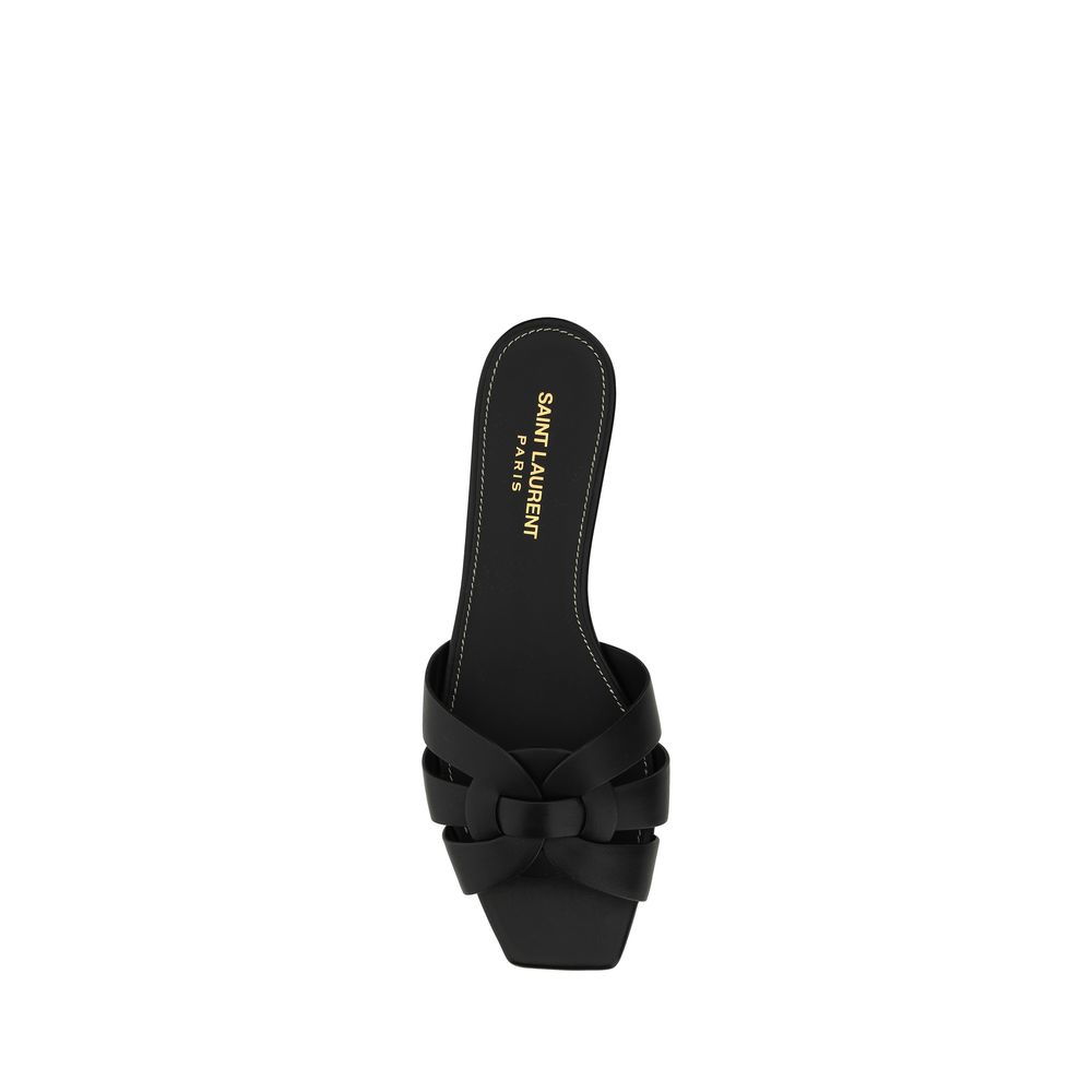 Black Calf Leather Bos Taurus Strap-On Sandals