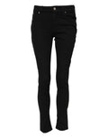 Dolce & Gabbana Black Cotton Skinny Mid Waist Denim Jeans